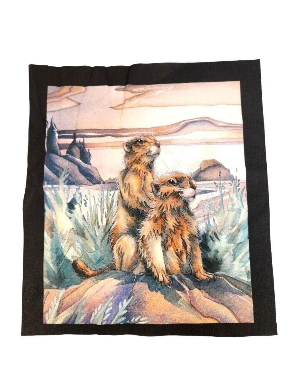 Prairie Dogs Quilting Fabric Panel - Digitally Printed Robert Kaufman Cotton